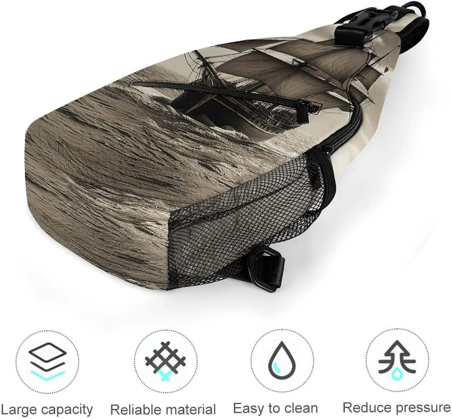 Crossbody Bag for Women Men Chest Bag Pirate Skull Sling Bag Crossbody Shoulder Bag Sling Backpack
