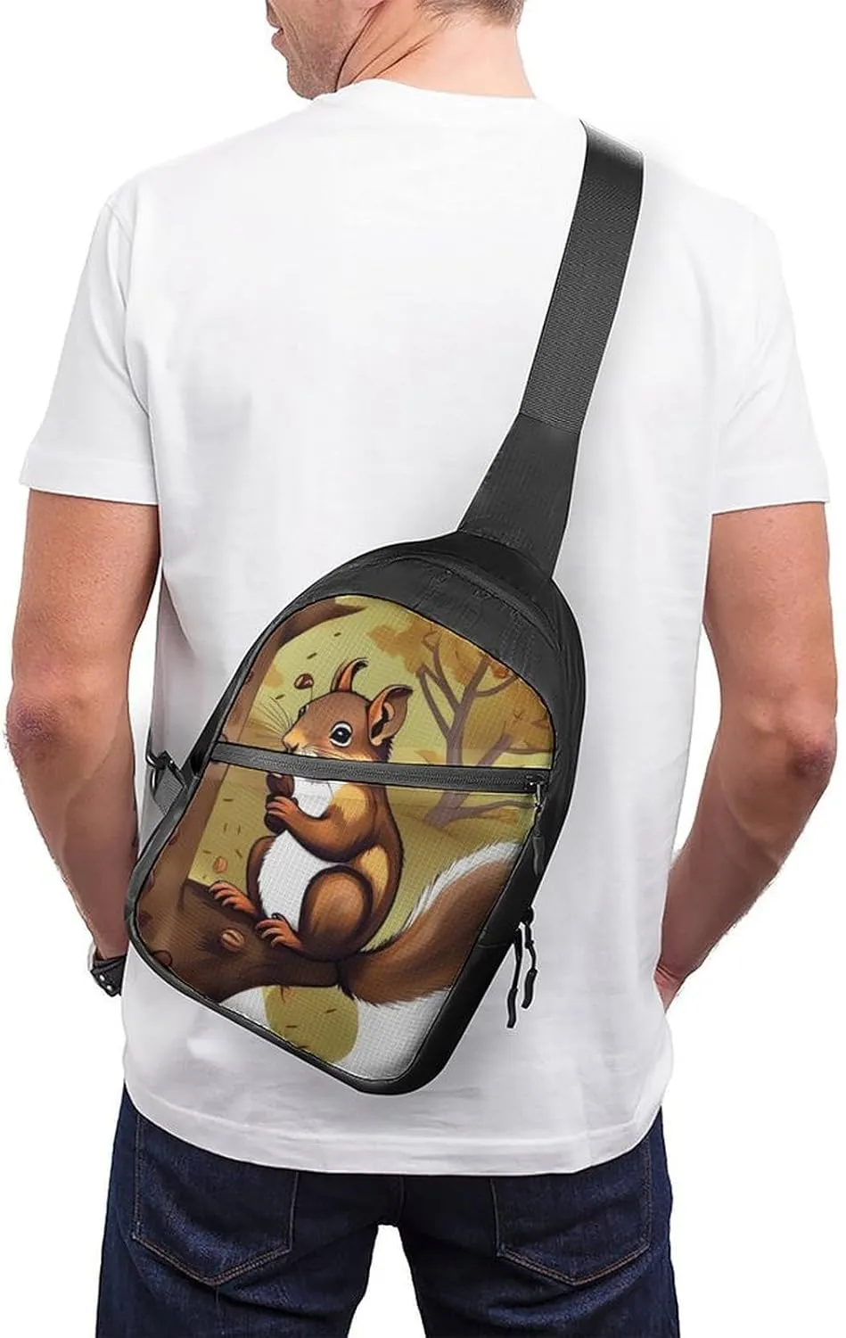Crossbody Bag for Women Men Chest Bag Pug Sling Bag Crossbody Shoulder Bag Sling Backpack