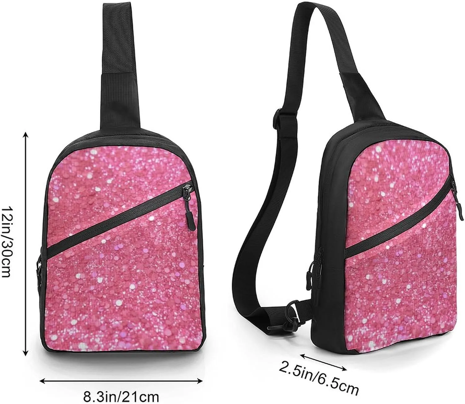 Crossbody Bag for Women Men Chest Bag Rose Sling Bag Crossbody Shoulder Bag Sling Backpack