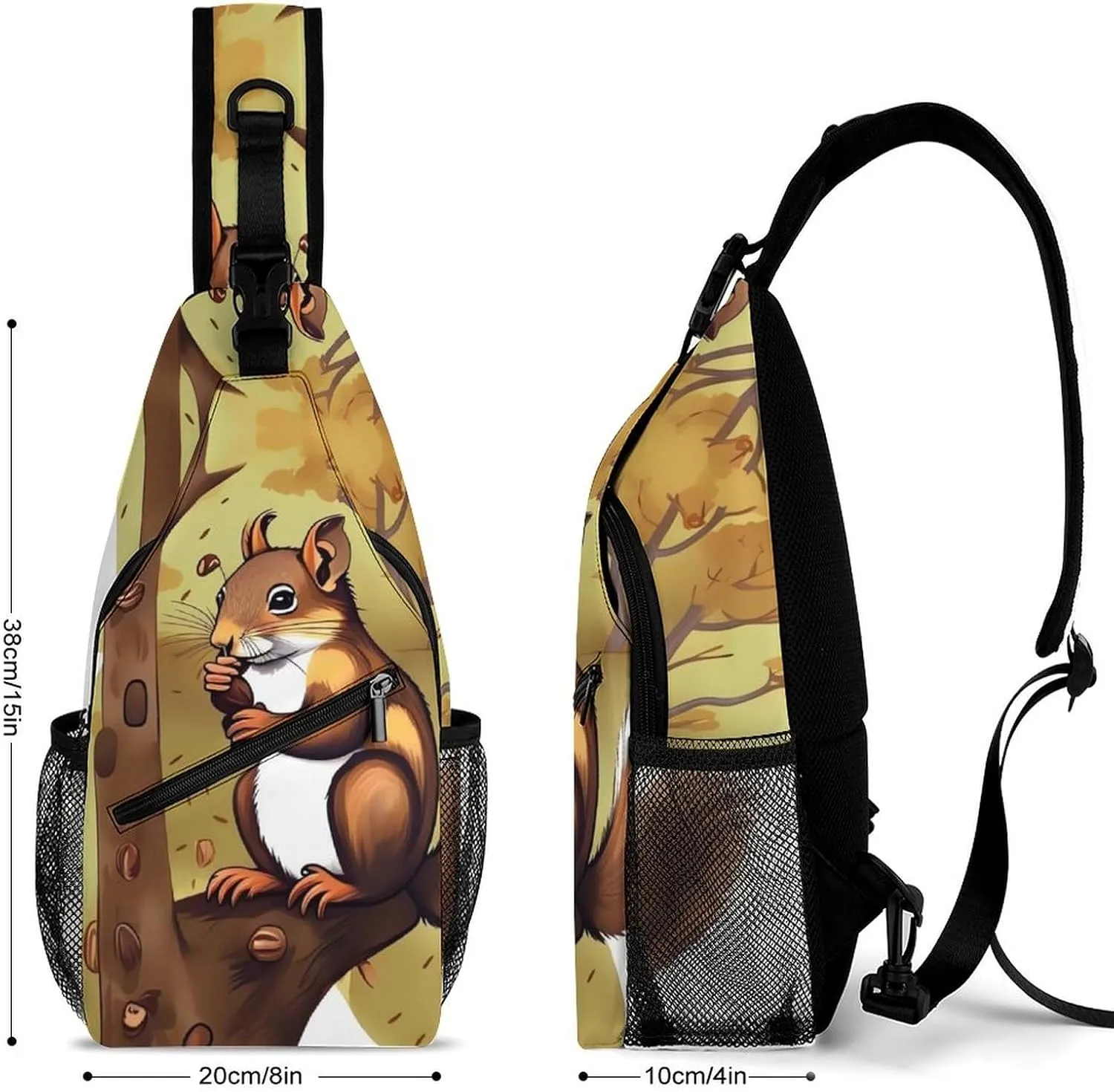 Crossbody Bag for Women Men Chest Bag Running Horses Sling Bag Crossbody Shoulder Bag Sling Backpack