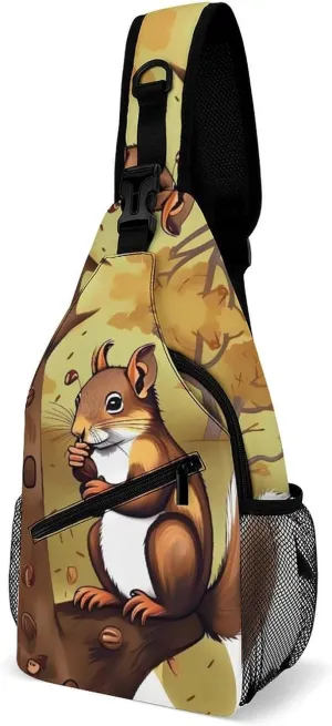 Crossbody Bag for Women Men Chest Bag Running Horses Sling Bag Crossbody Shoulder Bag Sling Backpack