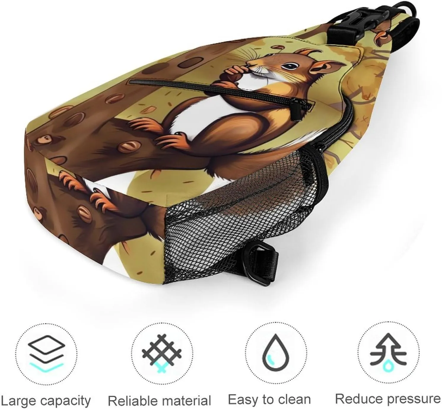 Crossbody Bag for Women Men Chest Bag Running Horses Sling Bag Crossbody Shoulder Bag Sling Backpack