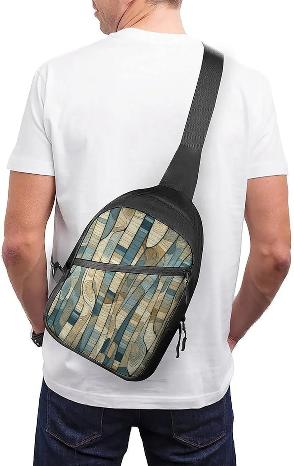 Crossbody Bag for Women Men Chest Bag Wild Deer Sling Bag Crossbody Shoulder Bag Sling Backpack