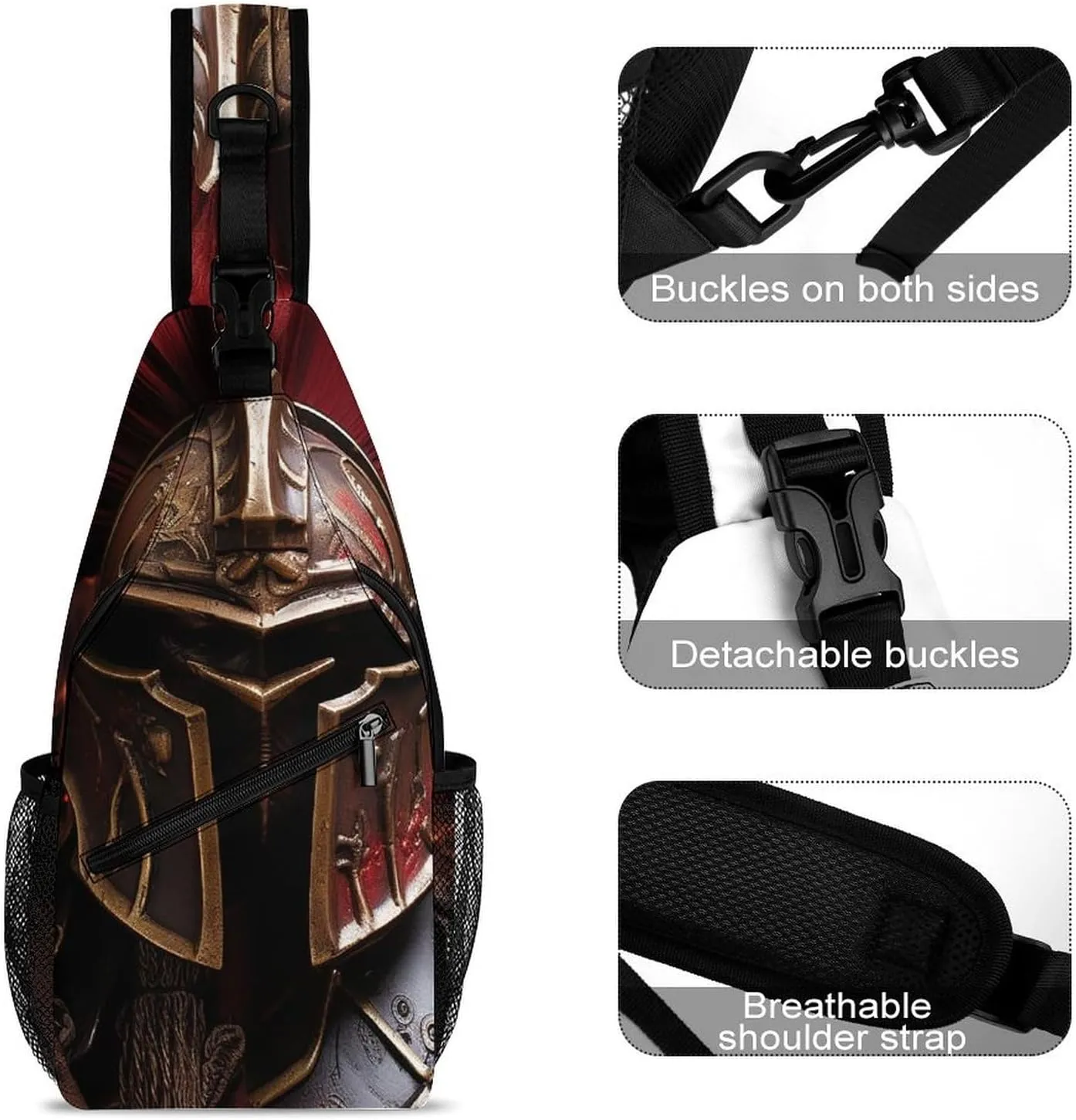 Crossbody Bag for Women Men Chest Bag Wild Elk Sling Bag Crossbody Shoulder Bag Sling Backpack