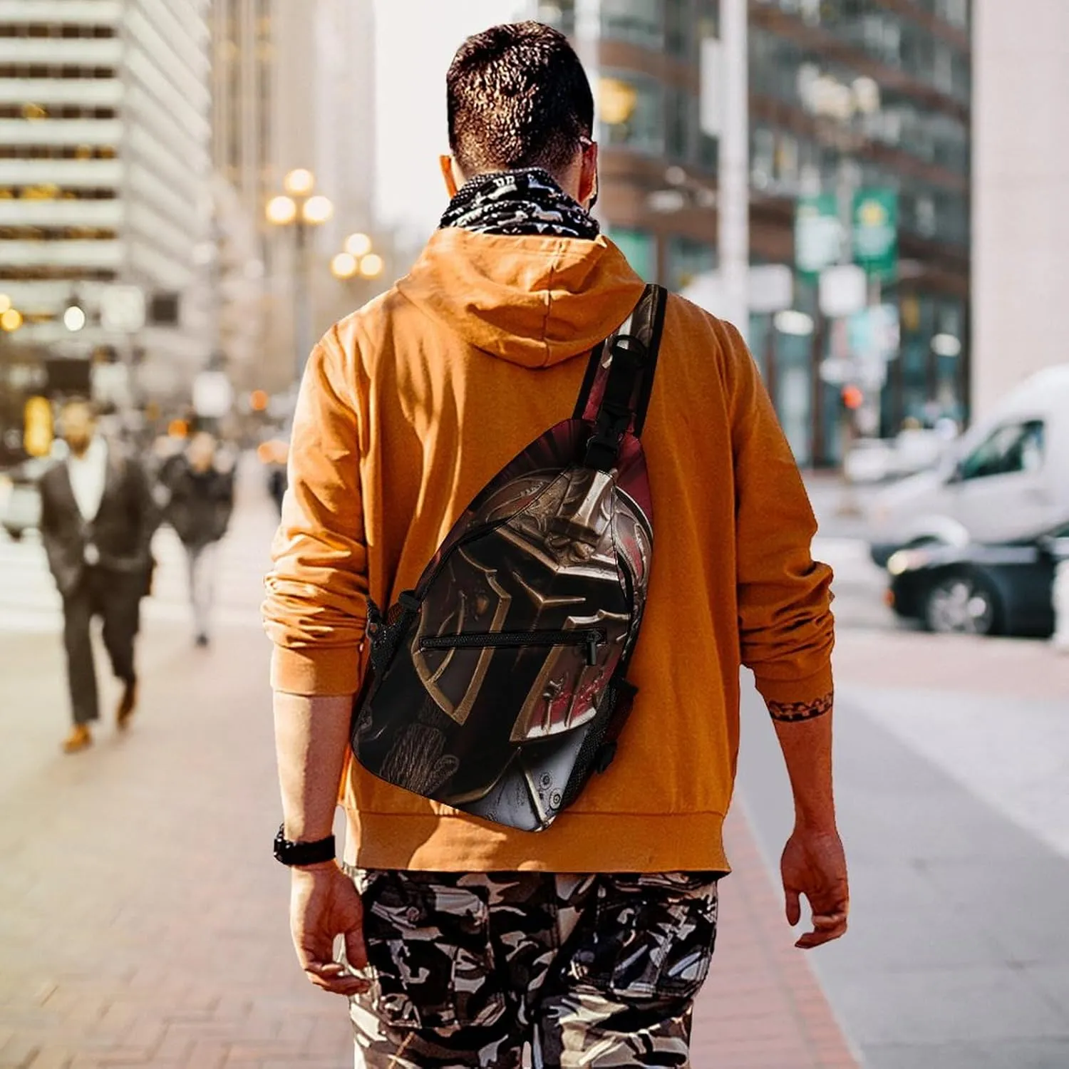 Crossbody Bag for Women Men Chest Bag Wild Elk Sling Bag Crossbody Shoulder Bag Sling Backpack