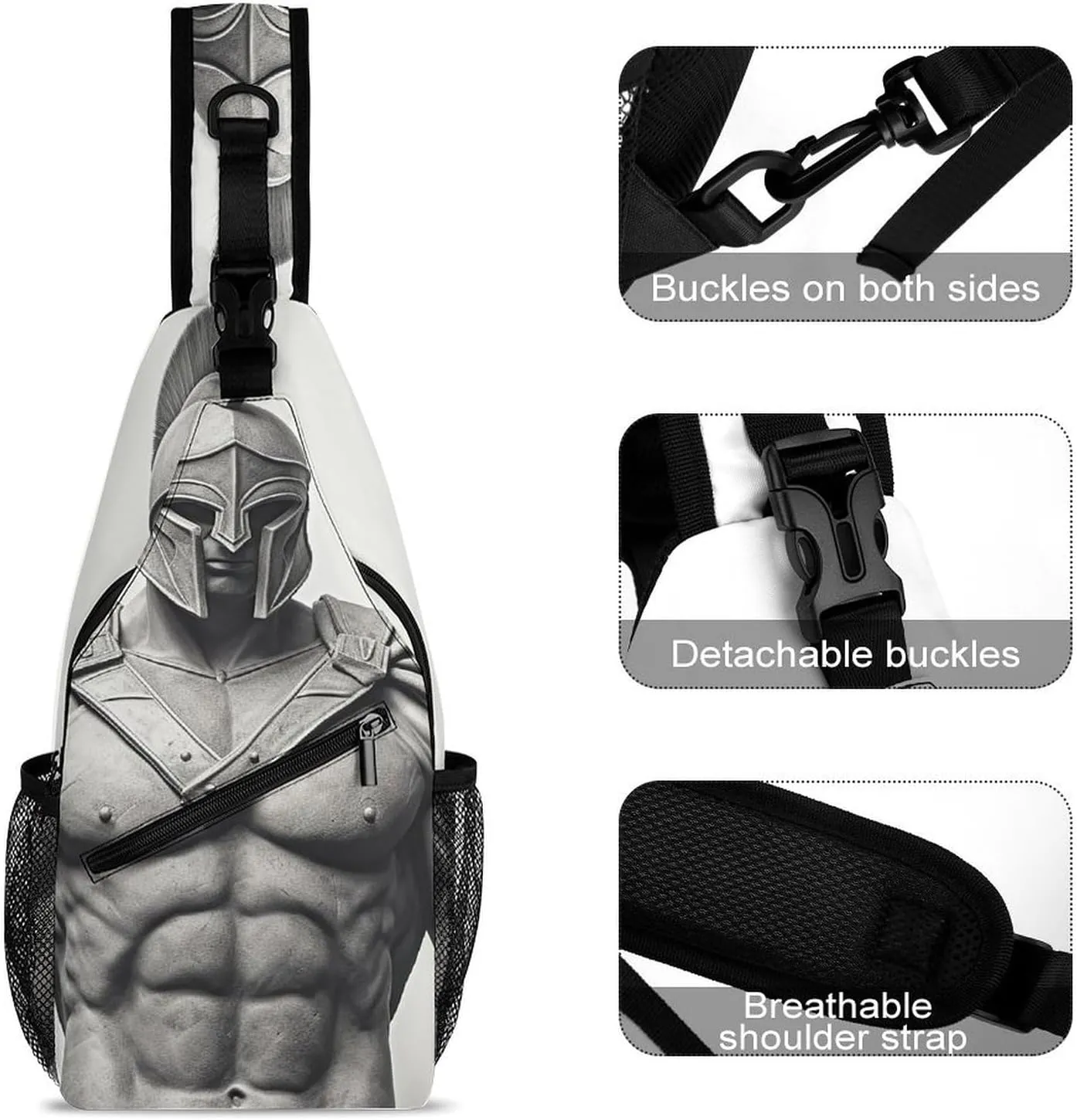 Crossbody Bag for Women Men Chest Bag Wild Elk Sling Bag Crossbody Shoulder Bag Sling Backpack