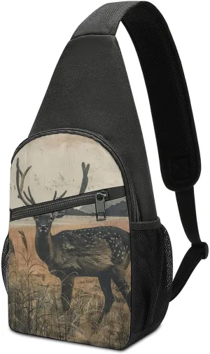 Crossbody Bag for Women Men Sling Bag Dwarf with Blue Beard Chest Bag Crossbody Adjustable Shoulder Bag