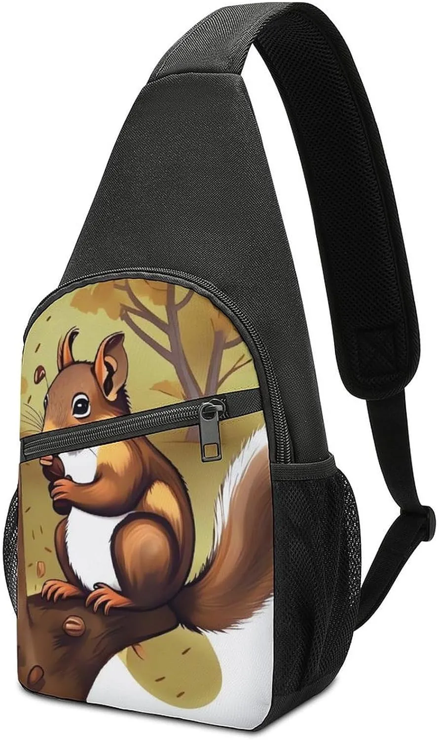 Crossbody Bag for Women Men Sling Bag Running Horses Chest Bag Crossbody Adjustable Shoulder Bag