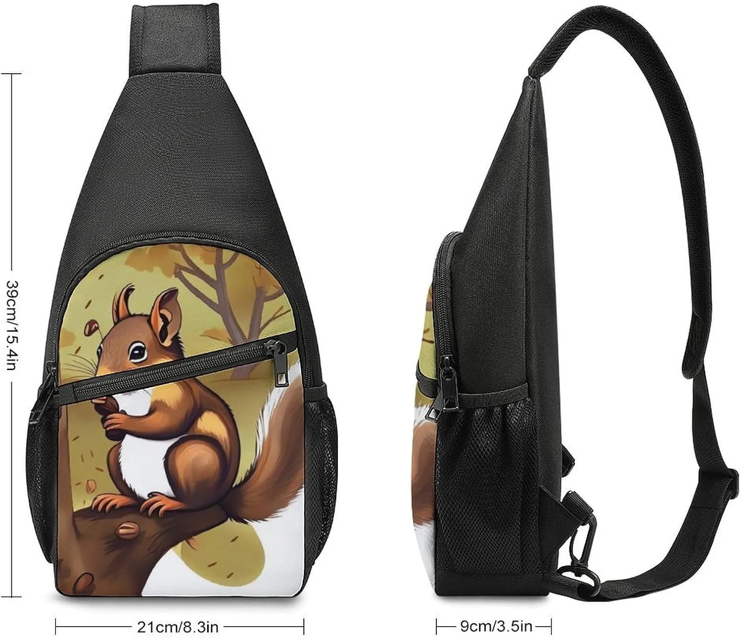 Crossbody Bag for Women Men Sling Bag Running Horses Chest Bag Crossbody Adjustable Shoulder Bag