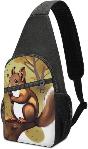 Crossbody Bag for Women Men Sling Bag Running Horses Chest Bag Crossbody Adjustable Shoulder Bag