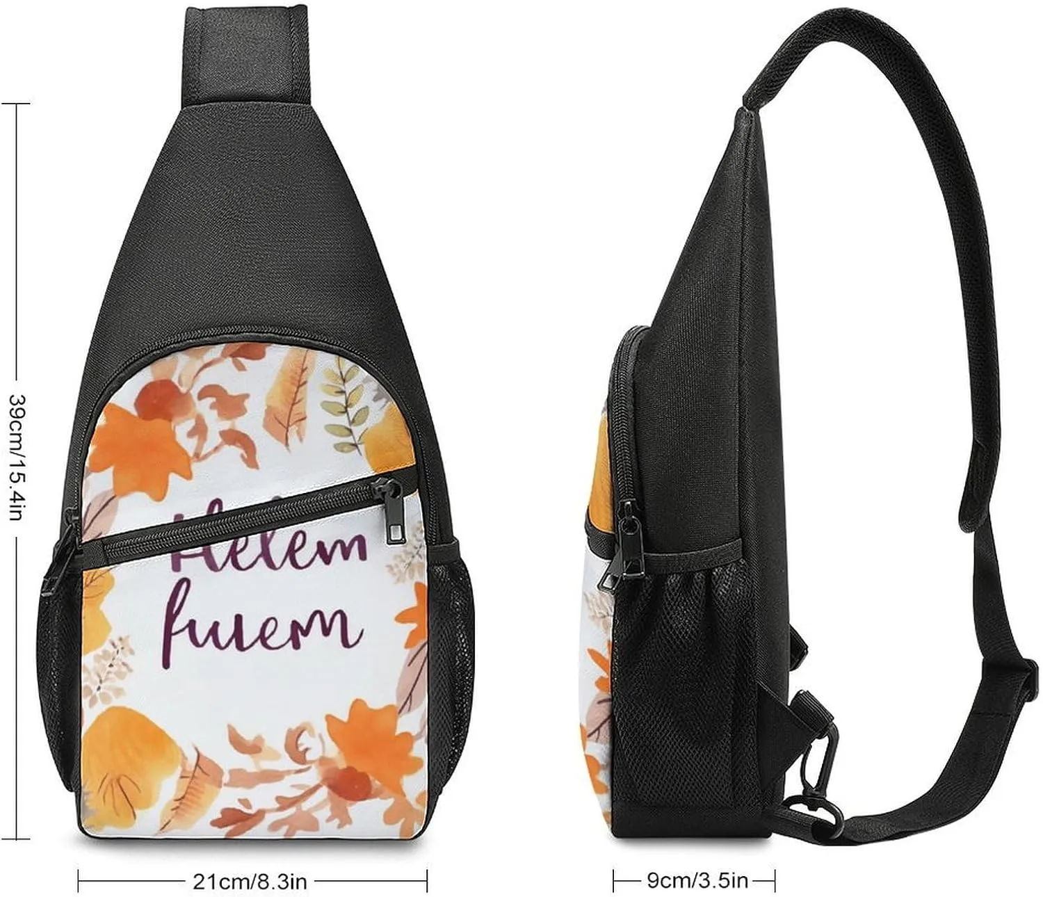 Crossbody Bag Travel Sling Bag for Men Small Sling Backpack Hello Autumn Chest Bag Shoulder Bag for Outdoor