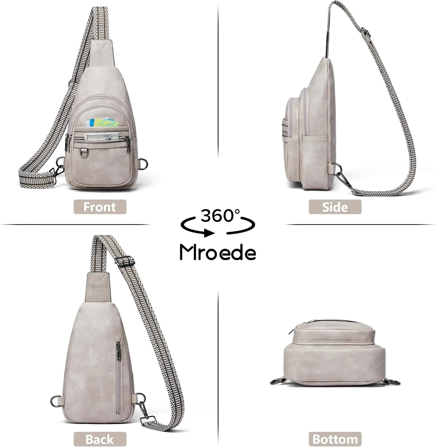 Crossbody Bags for Women Sling Bag Fanny Pack Casual Daypacks Small Backpack Chest Travel Purse Anti Theft