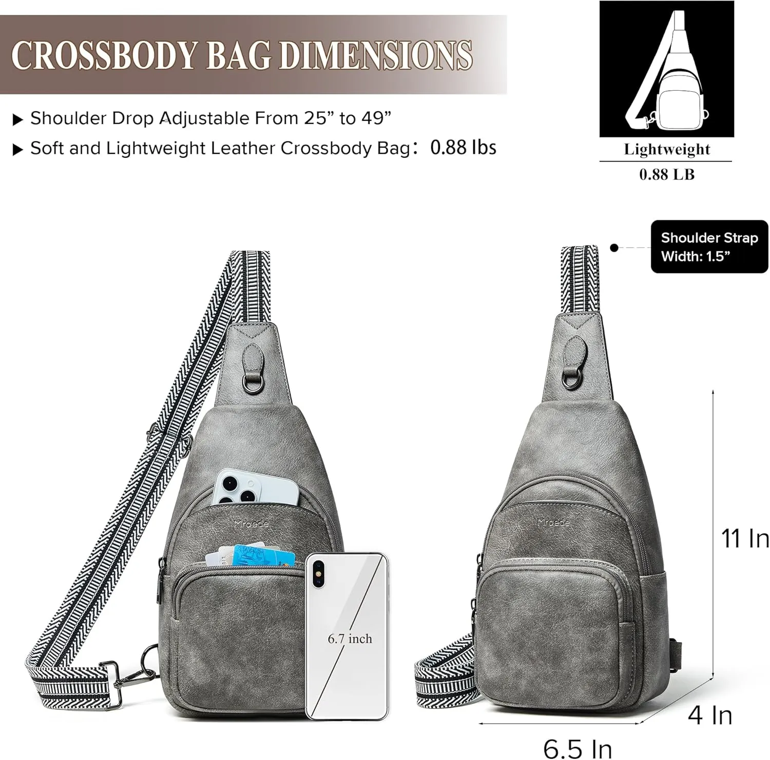 Crossbody Bags for Women Sling Bag Fanny Pack Casual Daypacks Small Backpack Chest Travel Purse Anti Theft