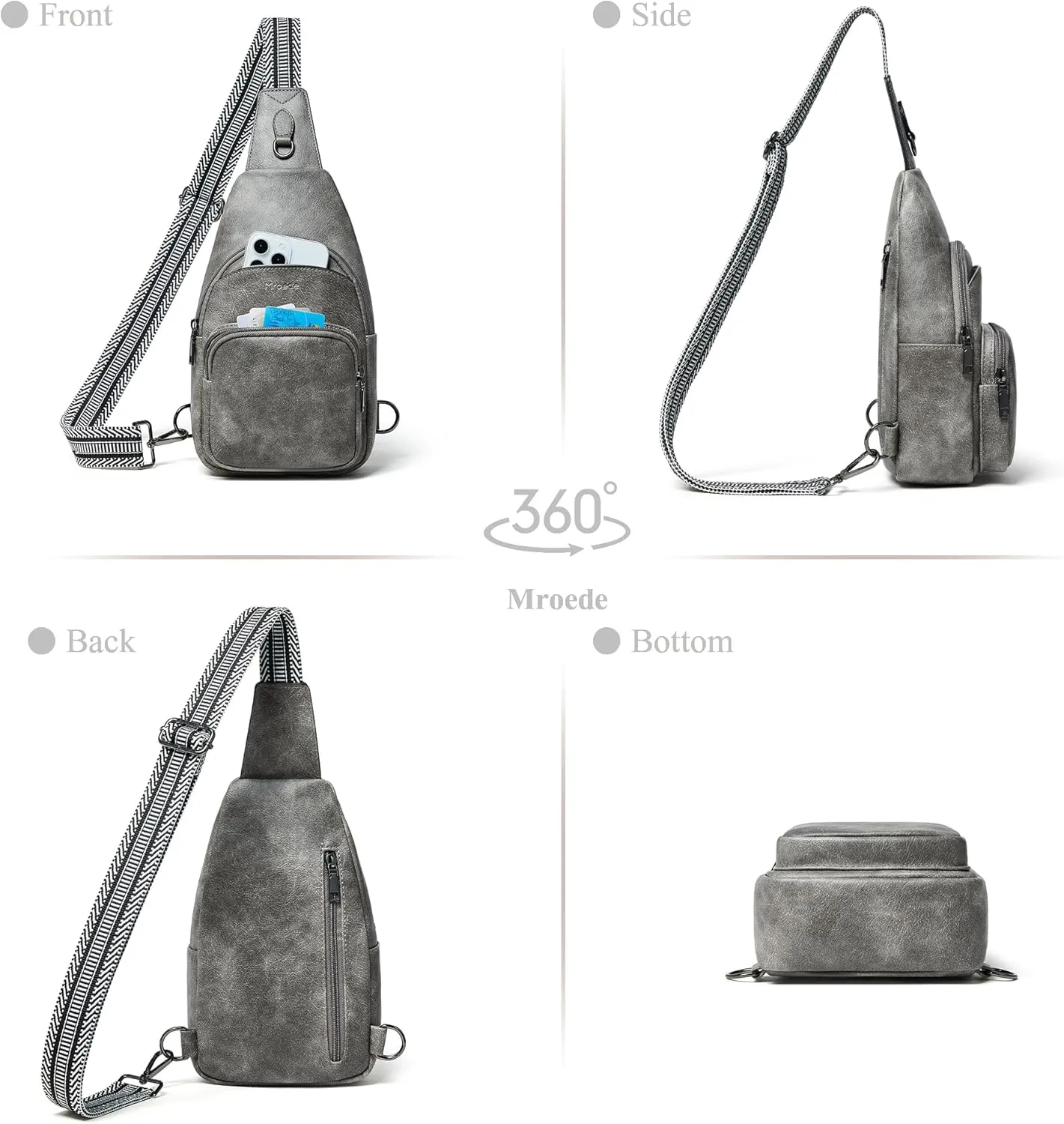Crossbody Bags for Women Sling Bag Fanny Pack Casual Daypacks Small Backpack Chest Travel Purse Anti Theft