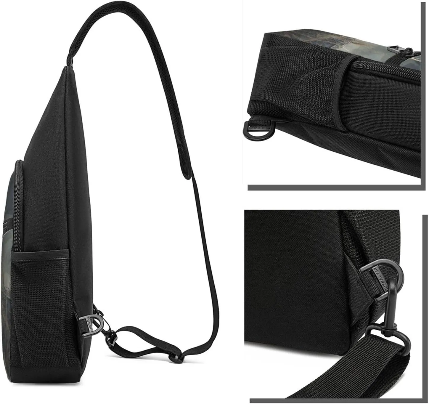 Crossbody Sling Backpack Sling Bag for Men Women Cross Chest Bag Shoulder Bag Deer in Field Travel Hiking Daypack
