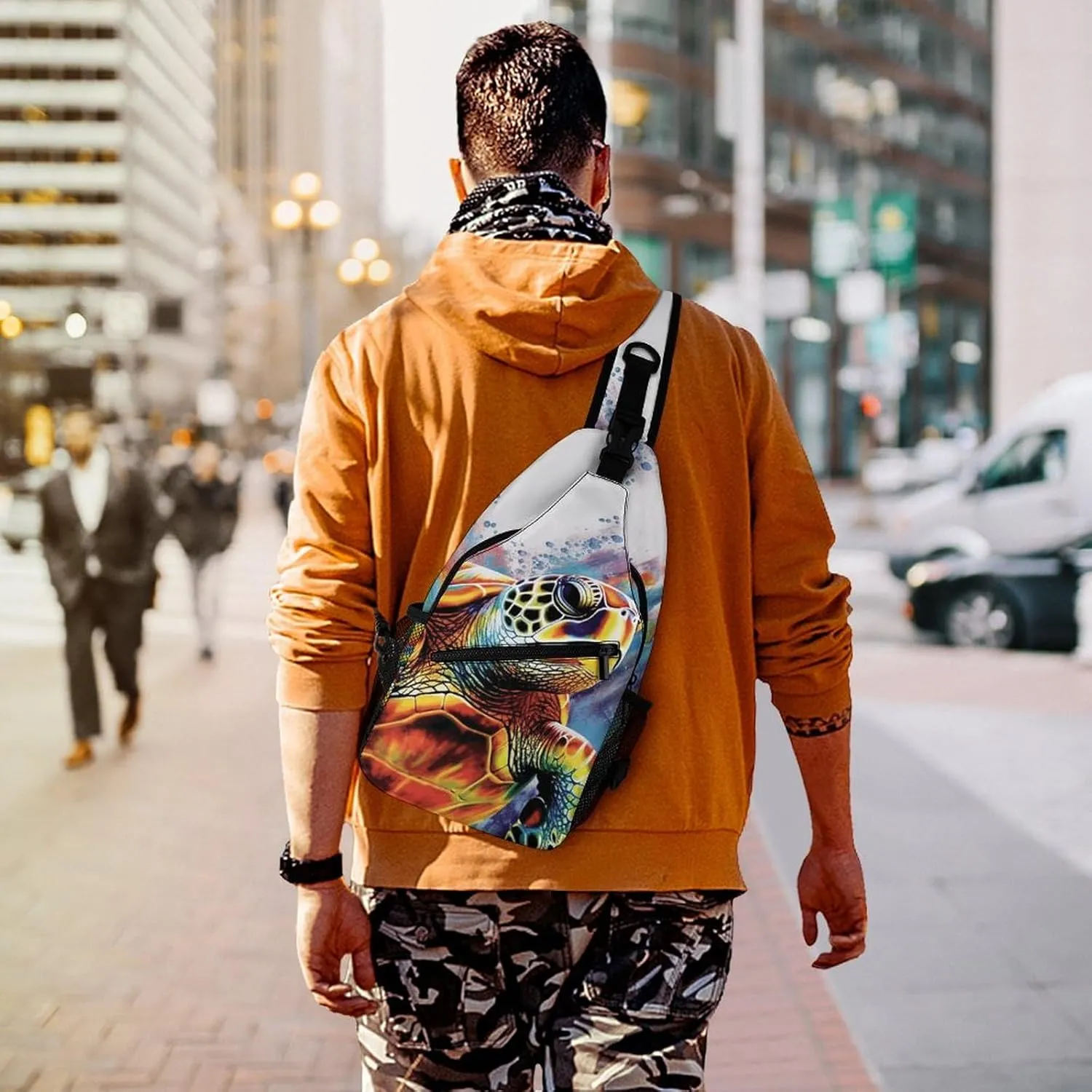Crossbody Sling Bag Ancient Egyptians Backpack Sling Bag Travel Hiking Chest Bag Shoulder Bag Daypack