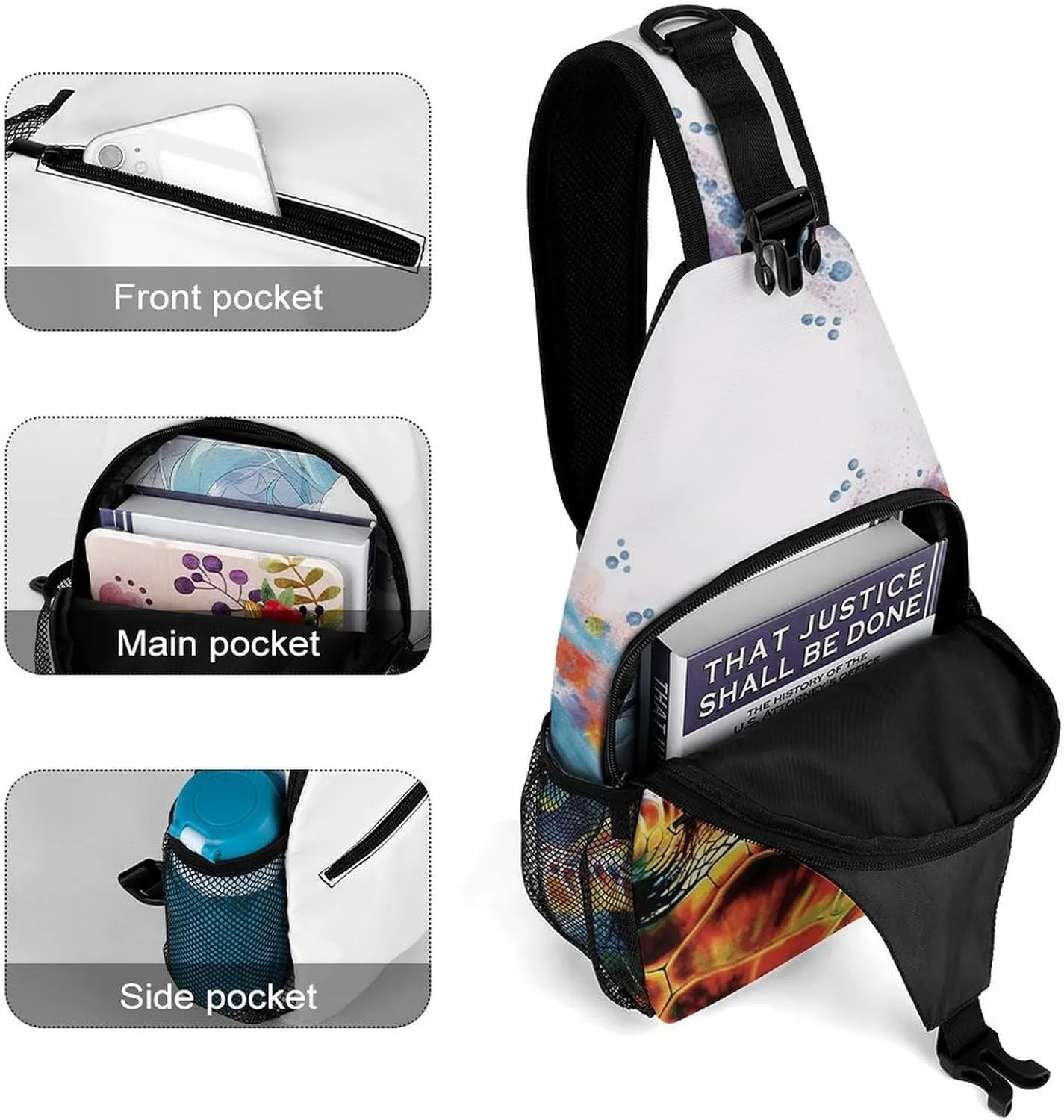 Crossbody Sling Bag Ancient Egyptians Backpack Sling Bag Travel Hiking Chest Bag Shoulder Bag Daypack