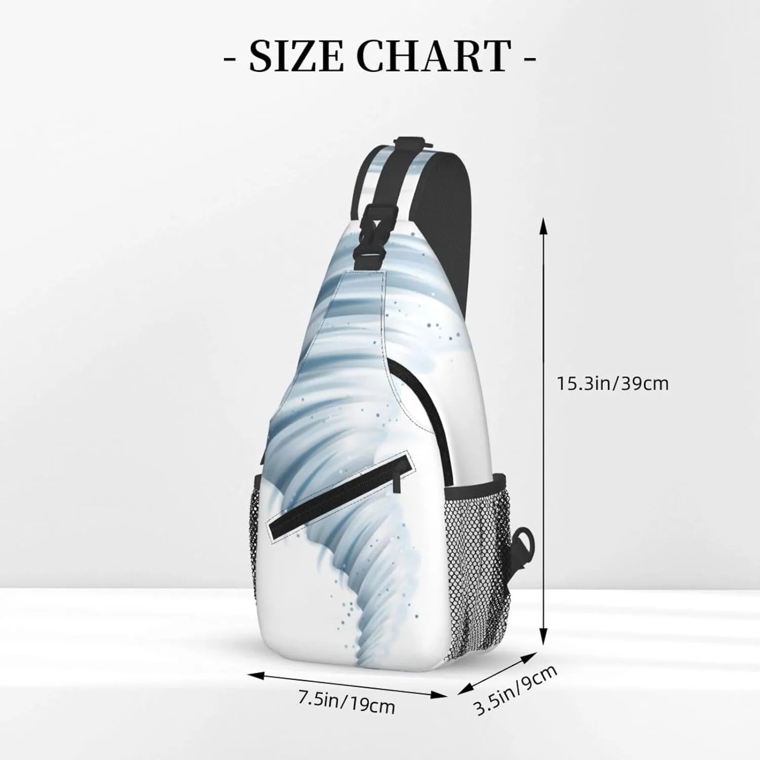 Crossbody Sling Bag for Men Women, Tornado Sling Backpack Shoulder Chest Bag, Anti Theft Travel Hiking Daypacks