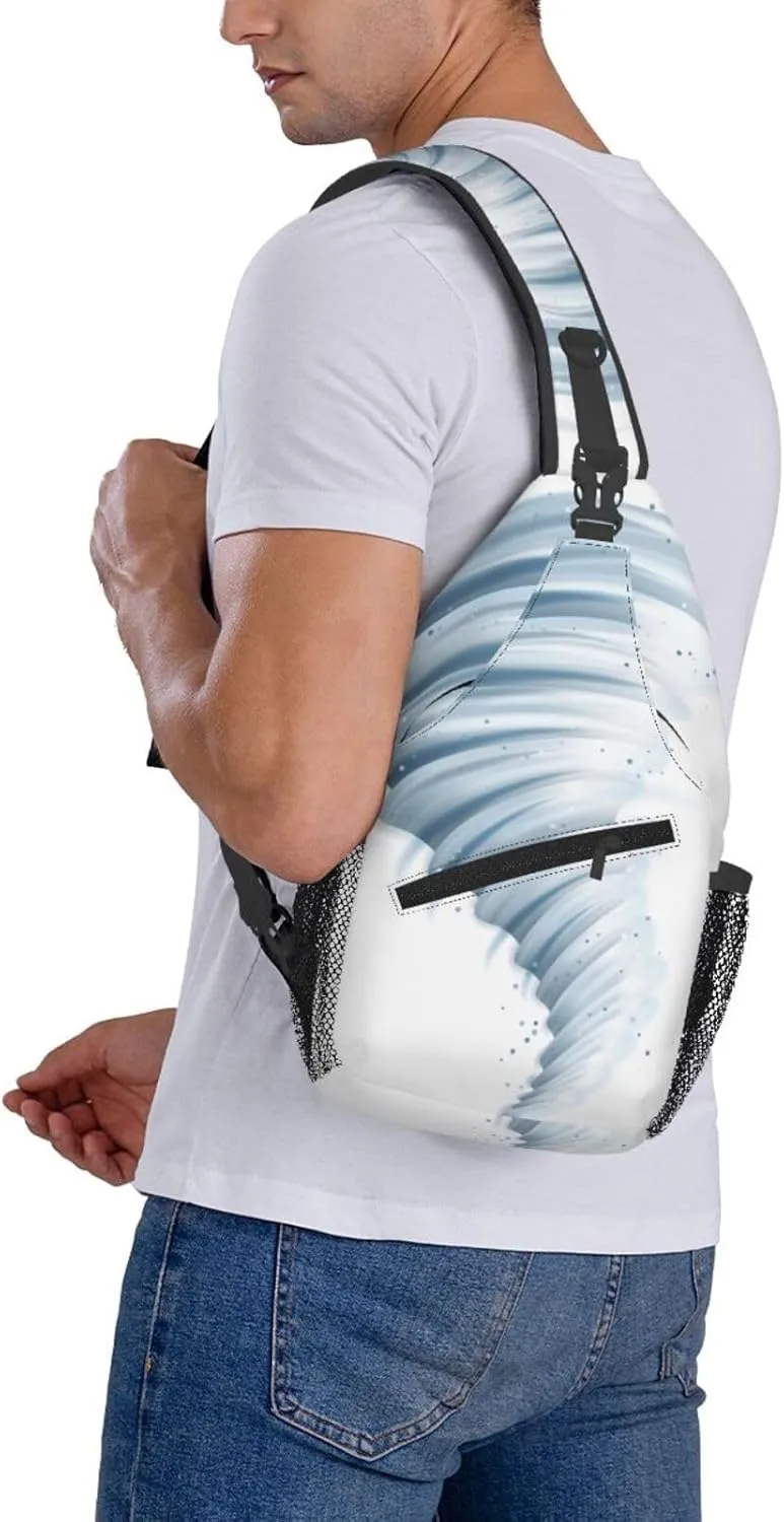 Crossbody Sling Bag for Men Women, Tornado Sling Backpack Shoulder Chest Bag, Anti Theft Travel Hiking Daypacks
