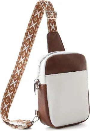 Crossbody Sling Bag for Women Man Anti Theft Vegan Leather Bag Anti Pickpocket Zipper Clip RFID Blocking Chest Bags…