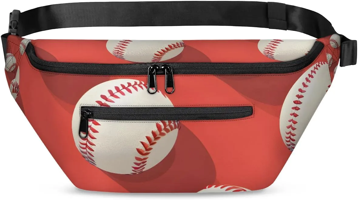 Crossbody Sling Bag for Women Men Baseball Print Lightweight Travel Essentials Chest Bag Waterproof Sling Backpack and Cross Body Bag for Daily Use