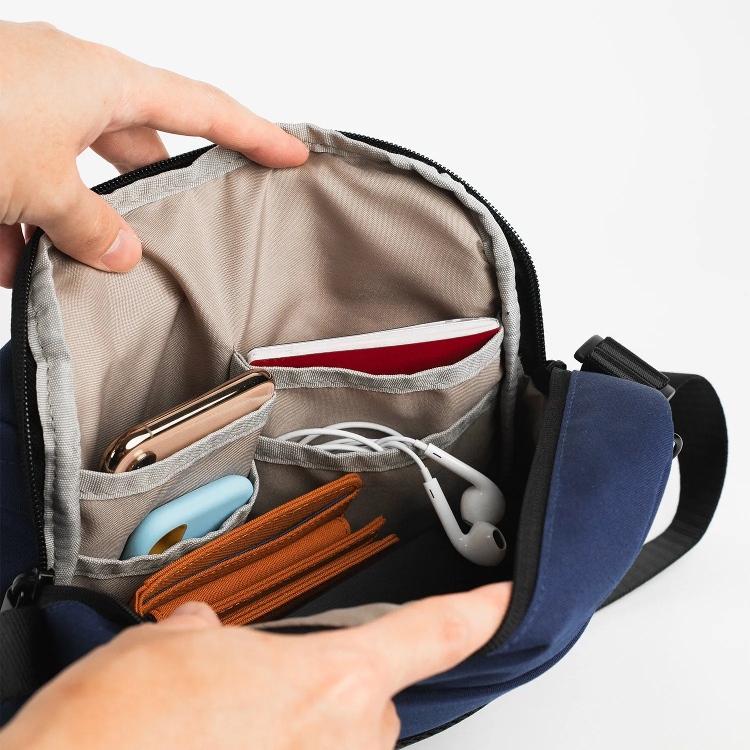 Crossing Jet Set Anti-Theft Multi-Sling with RFID - Navy