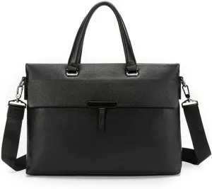 CSCDD Leather Layer Cowhide Men's Handbag Natural Slam Business Trip Crossbody Briefcase Computer Bag