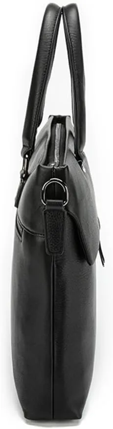 CSCDD Leather Layer Cowhide Men's Handbag Natural Slam Business Trip Crossbody Briefcase Computer Bag
