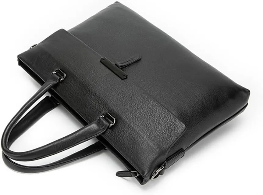 CSCDD Leather Layer Cowhide Men's Handbag Natural Slam Business Trip Crossbody Briefcase Computer Bag