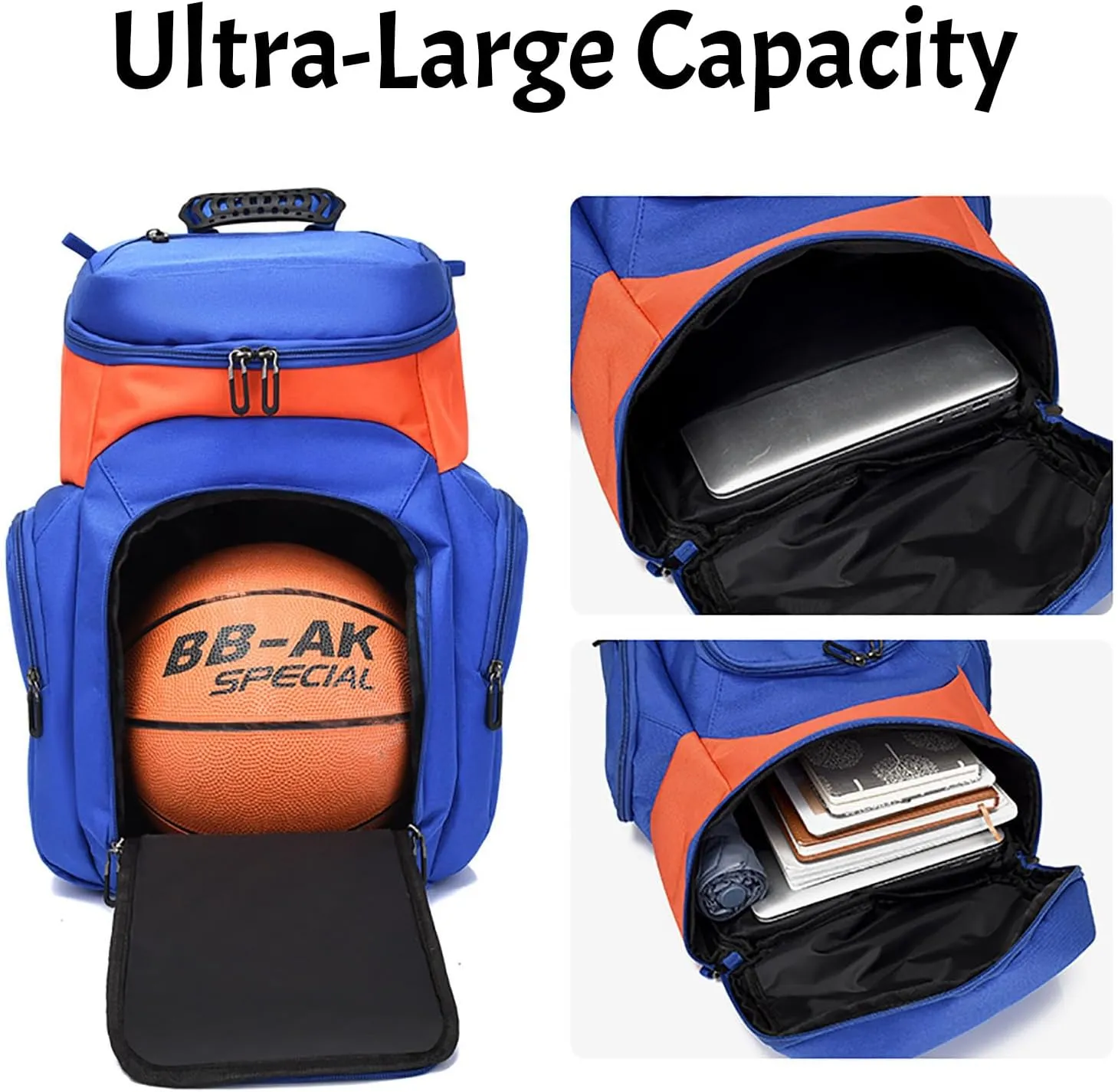 Custom Basketball Bag for Boys - Waterproof Backpack with Adjustable Straps, Personalized Name & Logo for Sports, Gym,Travel (Red white)