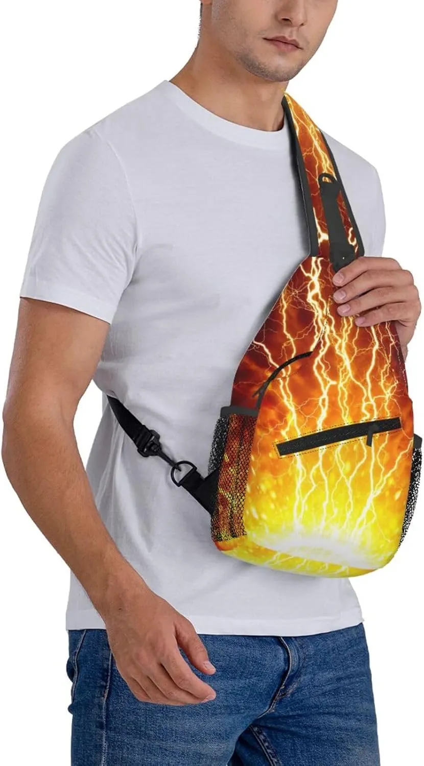 Cute Bow Men's Crossbody Chest Bag Adjustable Sling Shoulder Bags Backpack for Women Travel Sport