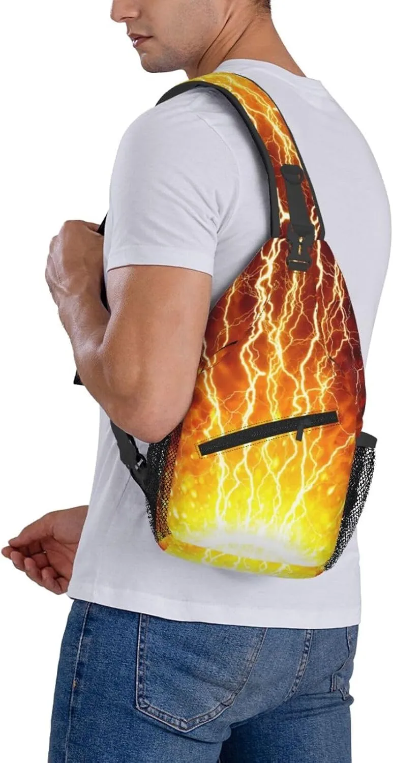 Cute Bow Men's Crossbody Chest Bag Adjustable Sling Shoulder Bags Backpack for Women Travel Sport