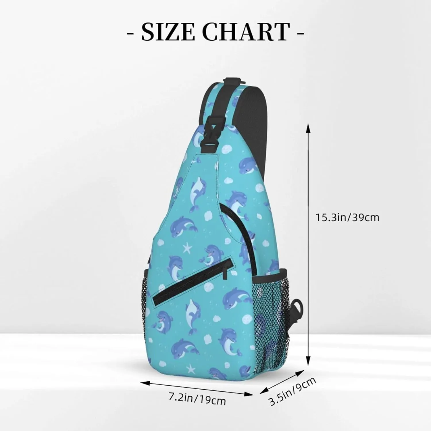 Cute Dolphin Crossbody Bag Cute Shoulder Bag Backpack Cute Dolphin Sling Bag Chest Casual Daypack Bag