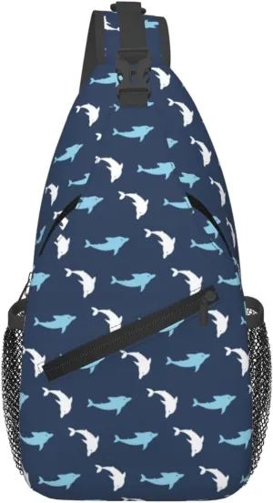 Cute Dolphin Crossbody Bag Cute Shoulder Bag Backpack Cute Dolphin Sling Bag Chest Casual Daypack Bag