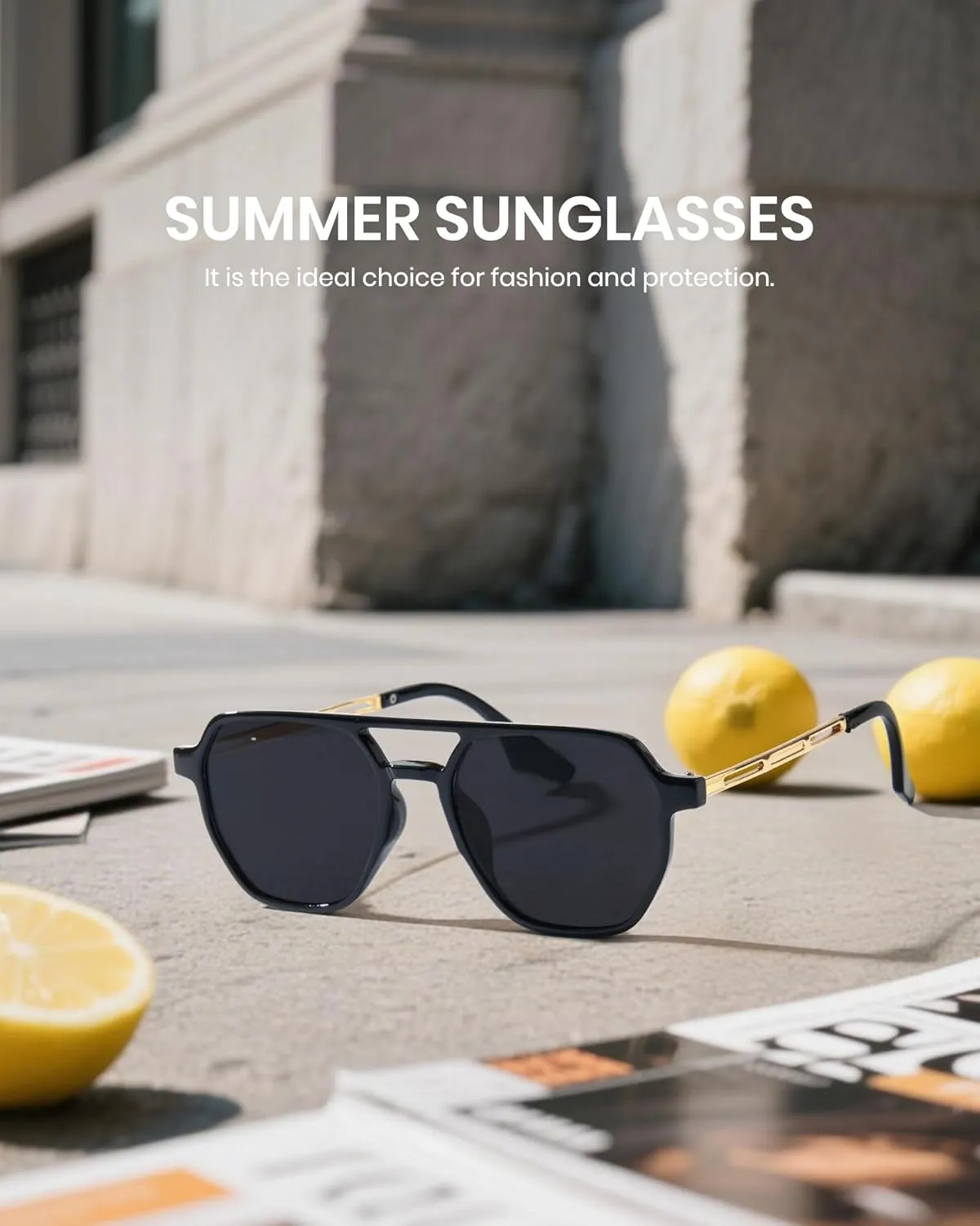 Cyxus Aviator Sunglasses for Women Trendy Shades UV Protection for Beach Music Festivals Shopping 1195
