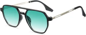 Cyxus Aviator Sunglasses for Women Trendy Shades UV Protection for Beach Music Festivals Shopping 1195