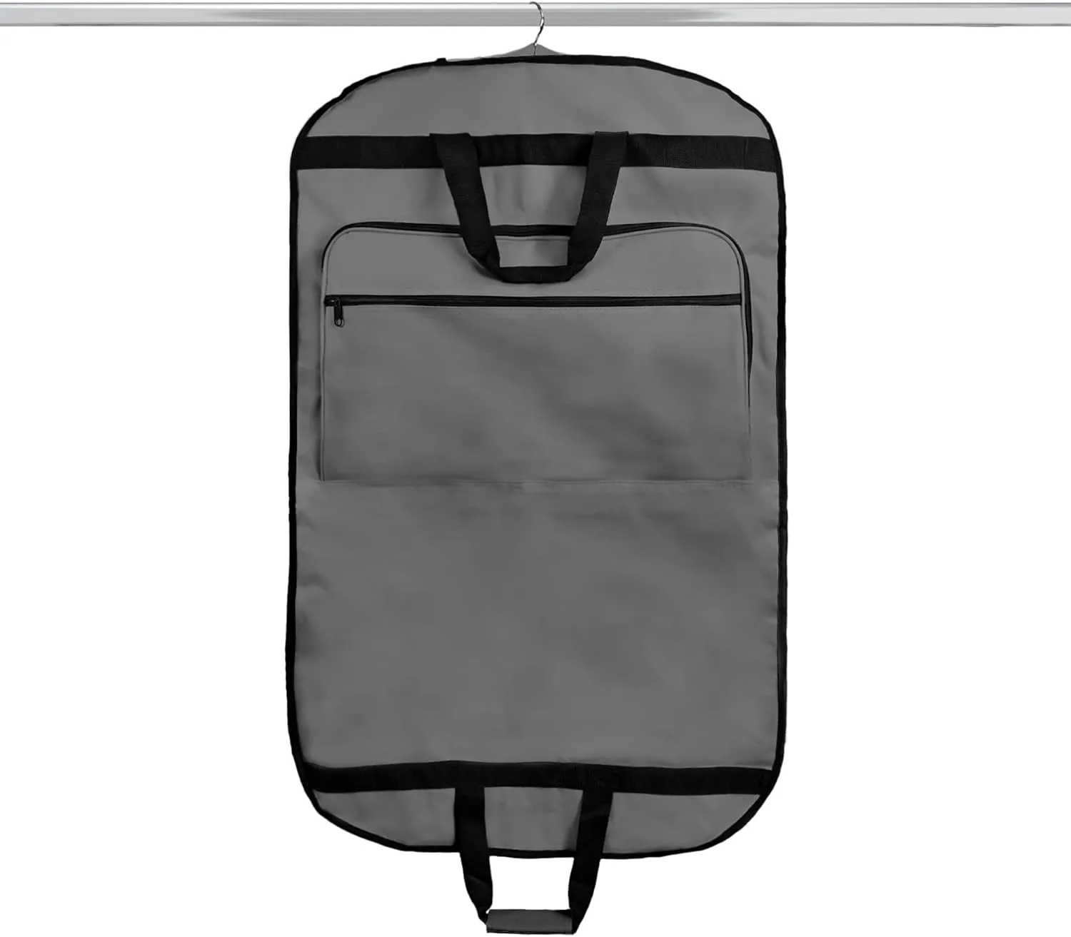 DALIX 39" Grey Business Garment Bag Pockets for Suits Dresses Clothing Foldable