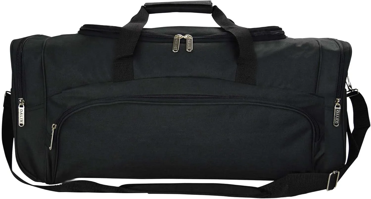 Dalix Large 25" Signature Travel Gym Bag w/Premium Lining in Black