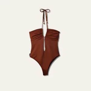 Deep Cutout One Piece Juniper