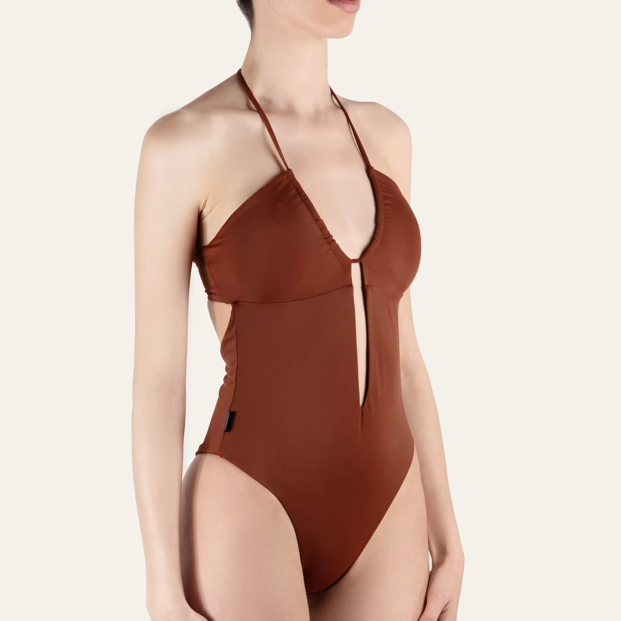 Deep Cutout One Piece Juniper