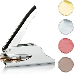 DEIRONPLY Custom Embosser Stamp with Logo - Personalized Embosser for Books with Unique Design,Seal Stamp for Library,Wedding and Business Envelope