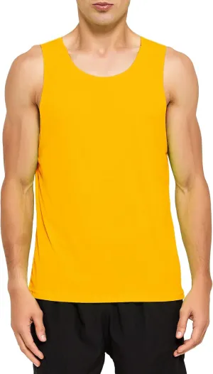 DEMOZU Men's Neon Running Tank Top Workout Gym Athletic Swim Marathon Tank Top