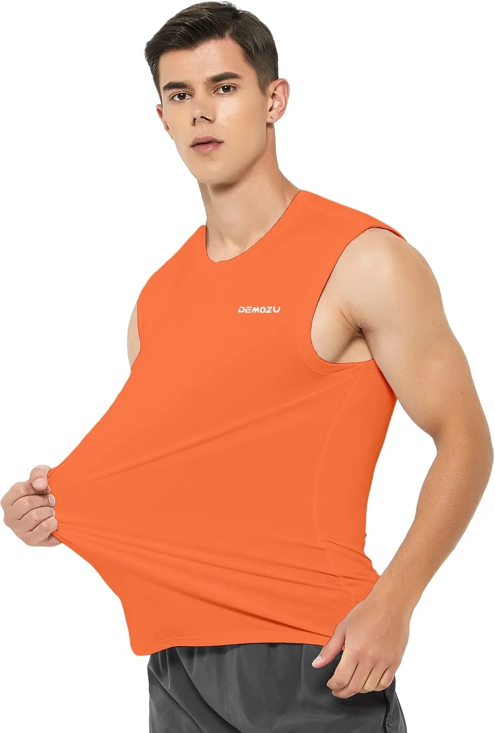 DEMOZU Men's Sleeveless Workout Swim Shirt Running Gym Athletic Muscle Tank Top Big and Tall