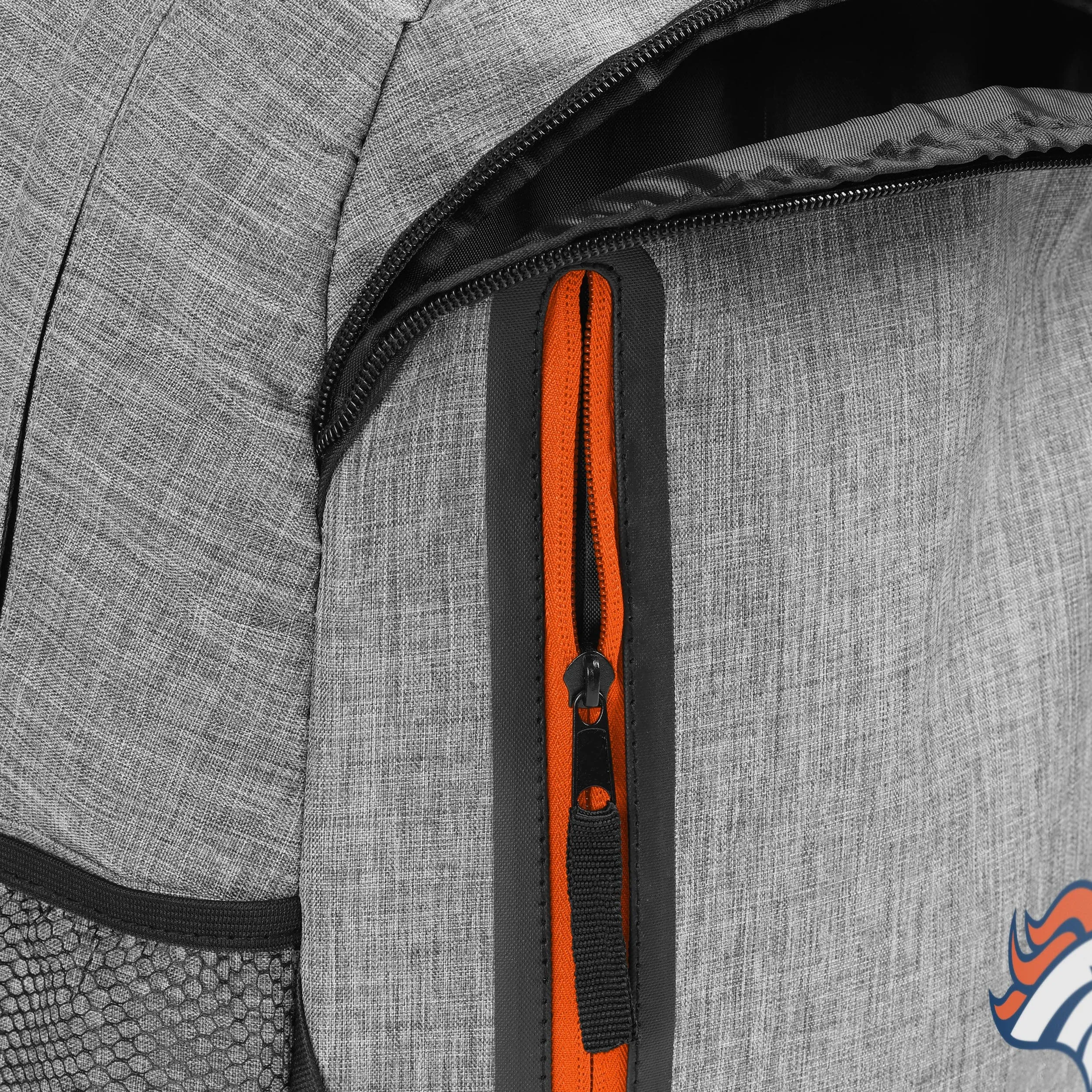 Denver Broncos Heather Grey Bold Color Backpack