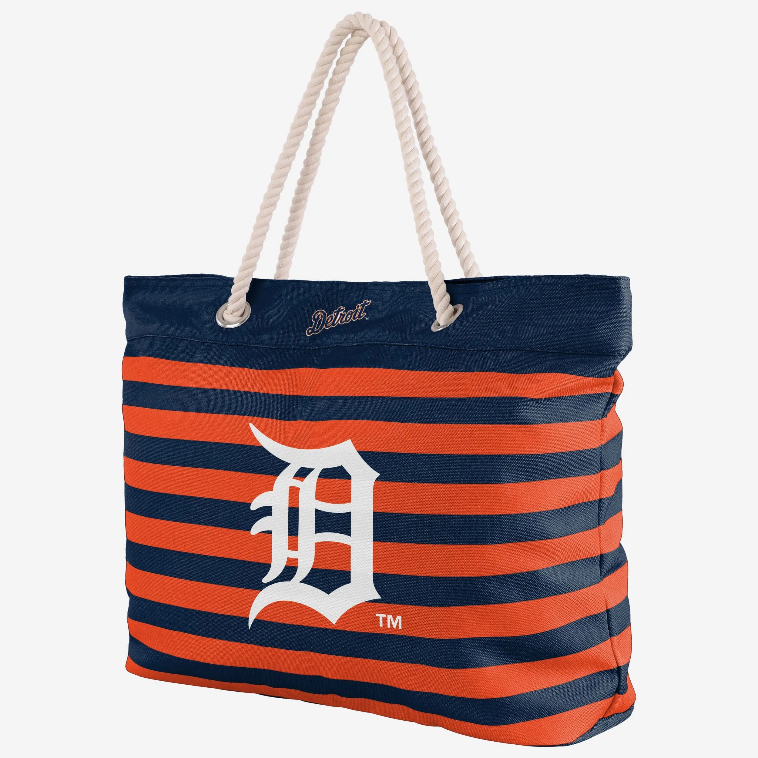 Detroit Tigers Nautical Stripe Tote Bag