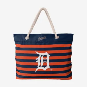 Detroit Tigers Nautical Stripe Tote Bag