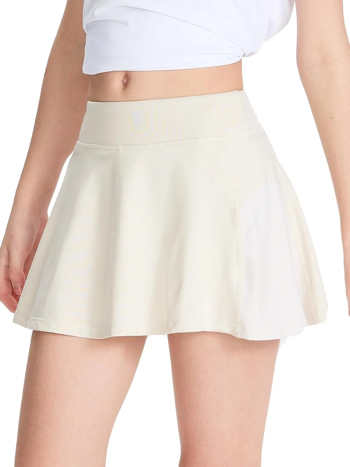 DEVOROPA Girls Tennis Skirts Stretch Adjustable Waist Youth Golf Athletic Pleated Skorts Lining Kids Cheer Shorts Pocket