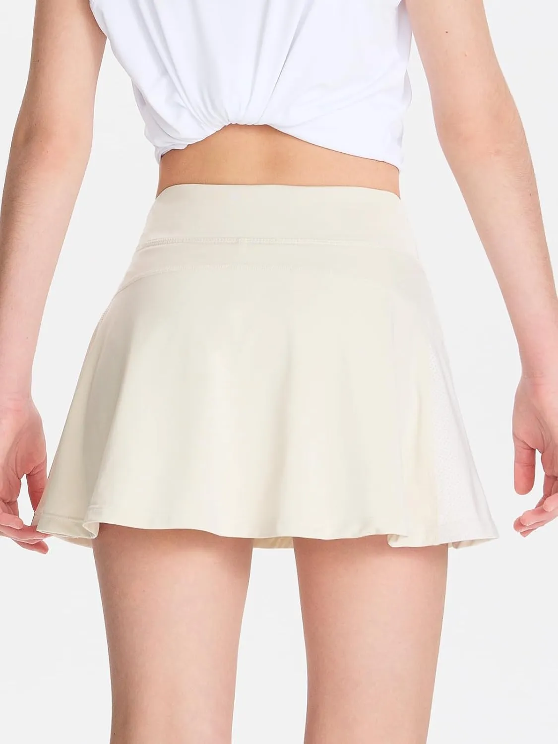 DEVOROPA Girls Tennis Skirts Stretch Adjustable Waist Youth Golf Athletic Pleated Skorts Lining Kids Cheer Shorts Pocket