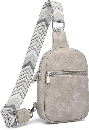 DIOMO Anti Theft Crossbody Bags for Women with Zipper Lock, RFID Small Sling Bag, Vegan Leather Safe Mini Travel Purse (Small-Gray)