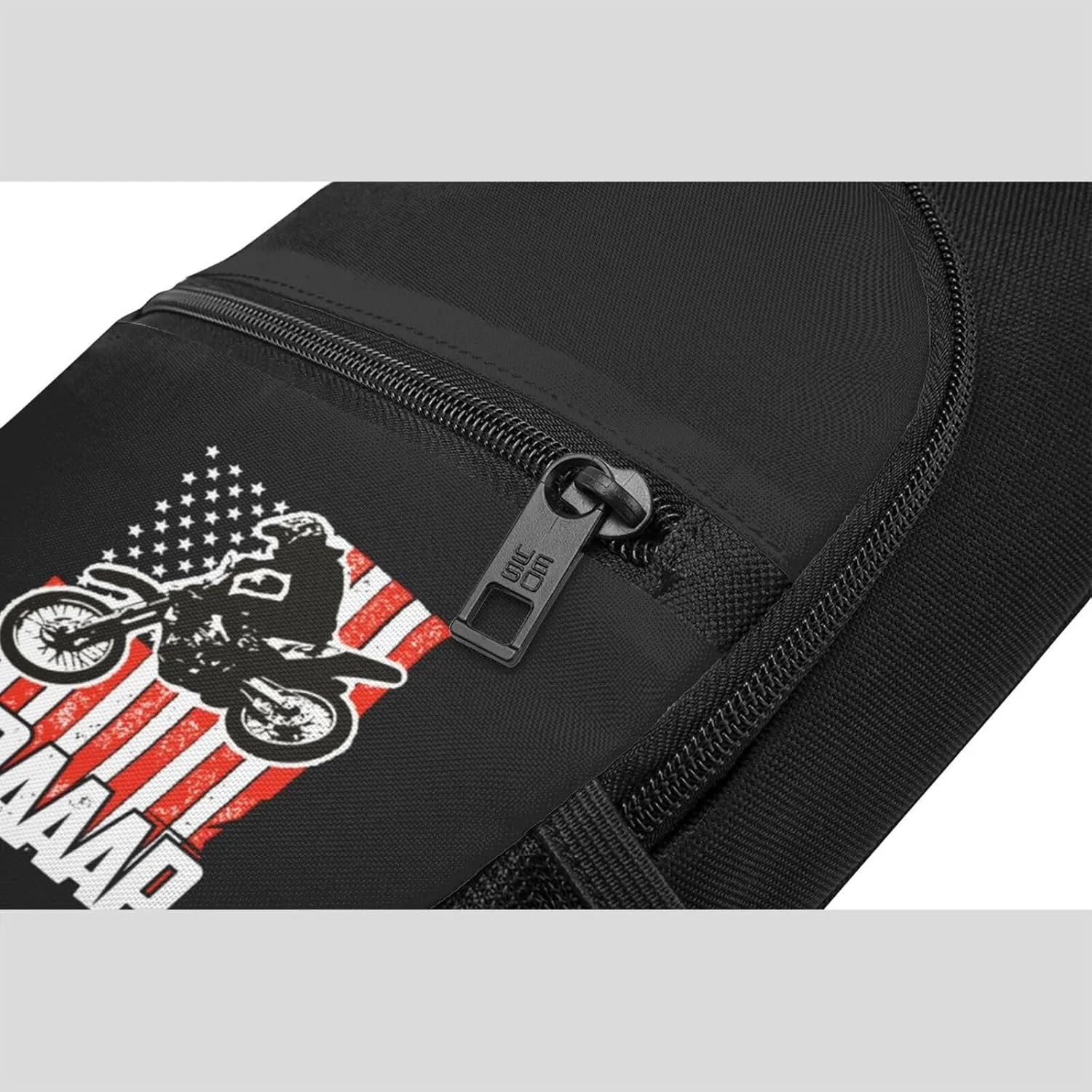 Dirt Bke Motocross American Flag Adjustable Fanny Pack Waist Bag For Travel Sports
